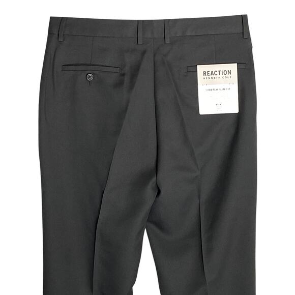 Kenneth Cole Reaction Pants Men's 34x32 Slim Fit Trousers Stretch Charcoal NEW - Picture 6 of 13